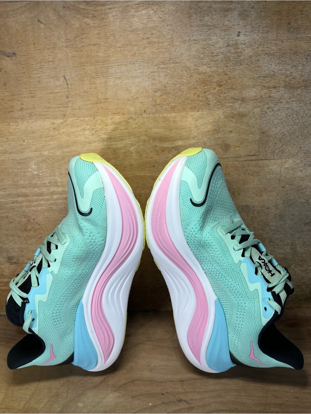Hoka One One Skyward X Womens Size 8 Running Shoes Sneakers Mint/Blue Spark - Picture 6 of 12